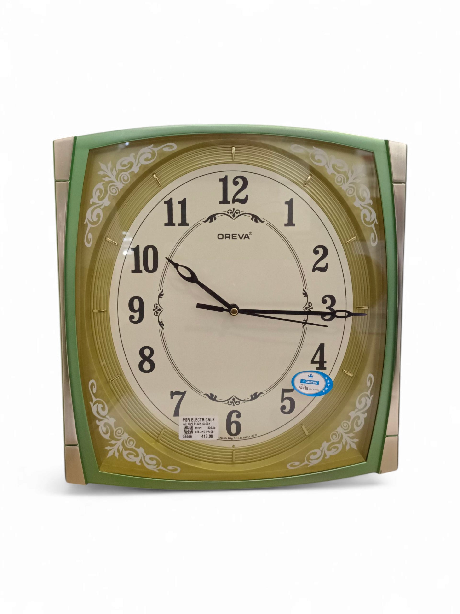 AQ 1027 PLAIN CLOCK GREEN AQ 1027 PLAIN CLOCK GREEN